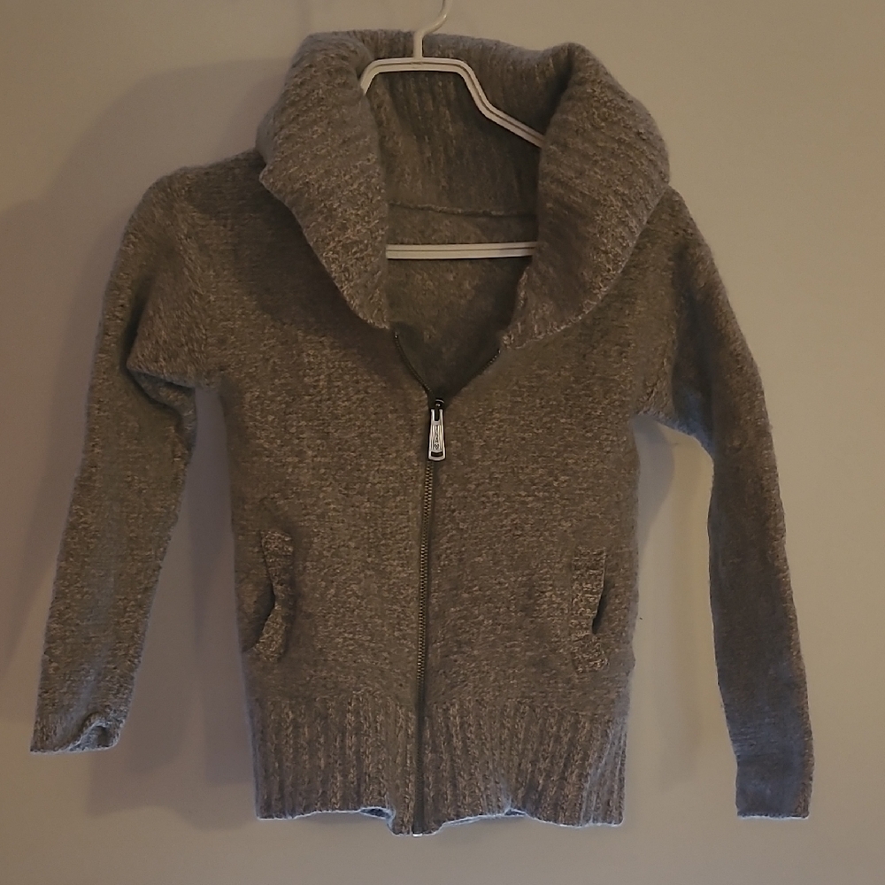 TNA Heather Gray Cowl Neck Sweater